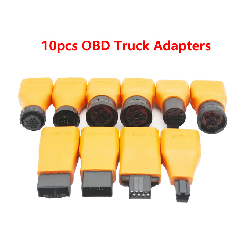 Full Set 10pcs OBD2 OBDII 16pin Female to 3pin 6pin 8pin 9pin 12pin 14pin 16pin 18pin 20pin 30pin Converter Adapter For Trucks