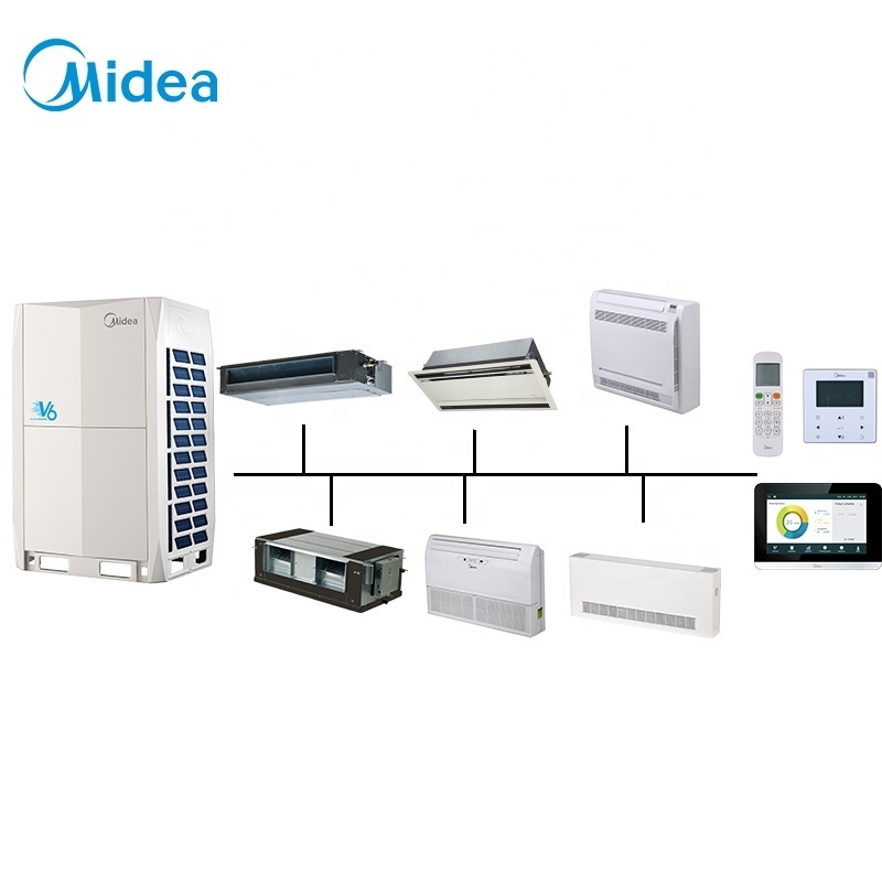 Midea 10 Ton Triple Configurations Smart Industrial Commercial Cooling Heating System Fresh Vrf Air Conditioner