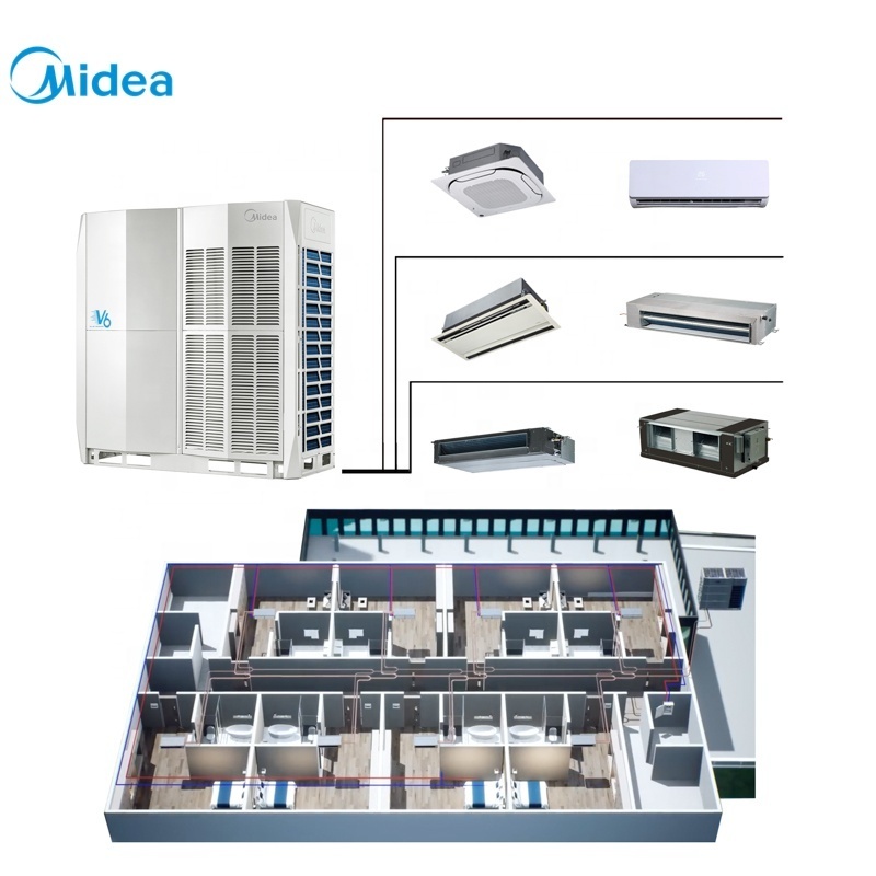 Midea 90kw wide capacity range central air conditioning hybrid vrf system aire acondicionado split inverter air conditioner