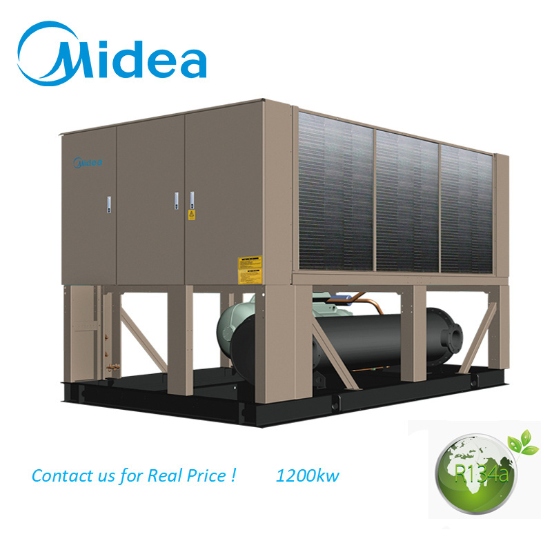 Midea air cooled  screw chiller 380V-3Ph-50Hz 1200kw silent operation screw water chiller T1