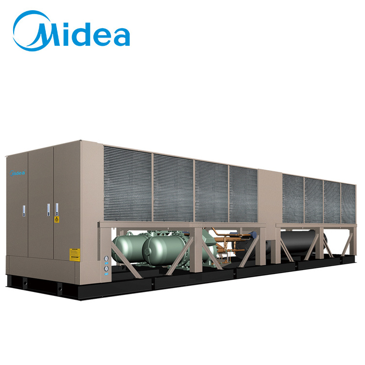 Midea air cooled  screw chiller 380V-3Ph-50Hz 1200kw silent operation screw water chiller T1