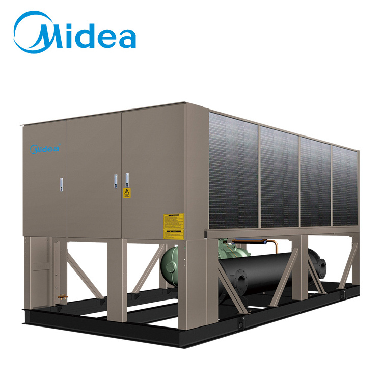 Midea air cooled  screw chiller 380V-3Ph-50Hz 1200kw silent operation screw water chiller T1