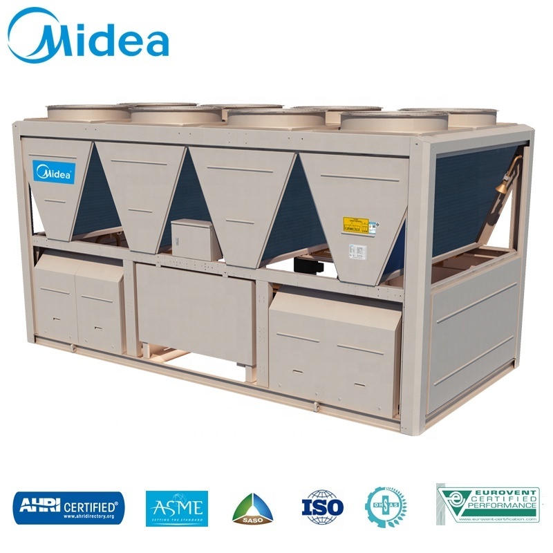 Midea High Efficiency R410a Large Capacity Air Cooled Scroll Chiller For Building