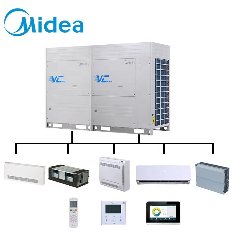 Midea R410a Split Unit Heat Pump Vrv Central Air Conditioning Outdoor 4 Way Cassette 5 / 6 Ton Vrf System Air Conditioner