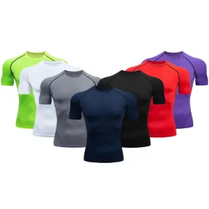 custom slim fit fitness sportswear wholesale men training wear gym short sleeve running quick dry t shirt