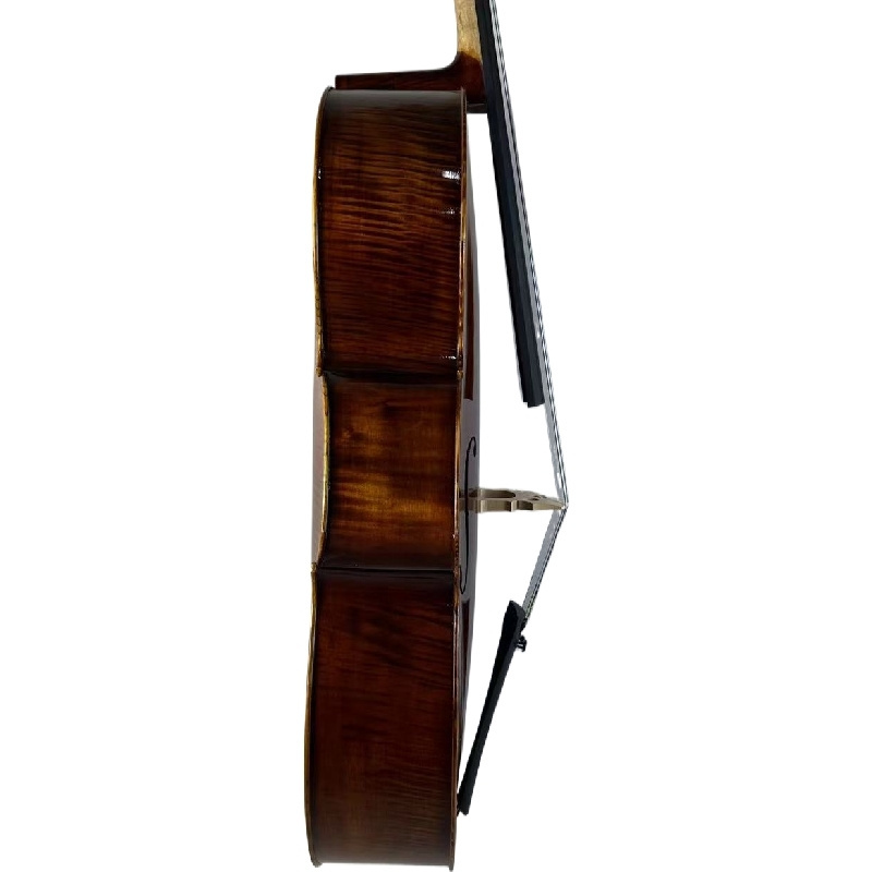 Premium Selection High Grade Handcrafted Tiger Pattern Cello All Solid Maple Ideal Performance and Examination