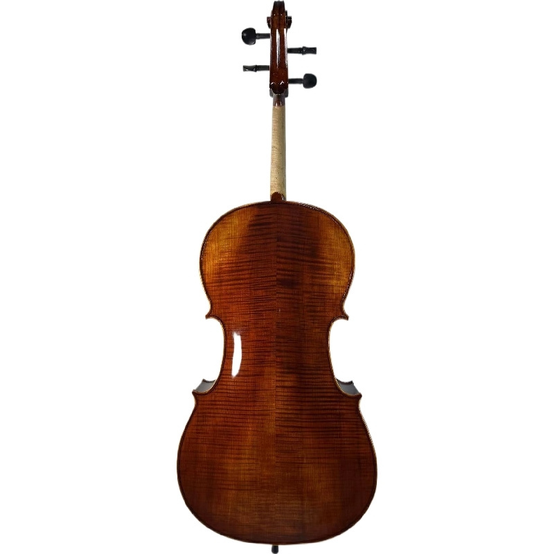 Premium Selection High Grade Handcrafted Tiger Pattern Cello All Solid Maple Ideal Performance and Examination