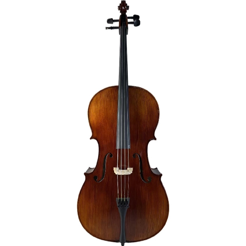 Premium Selection High Grade Handcrafted Tiger Pattern Cello All Solid Maple Ideal Performance and Examination