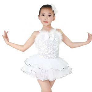 MiDee Factory Customization Costume Dresses Ballet Tutu White Snow Christmas Dance Costumes for Girls