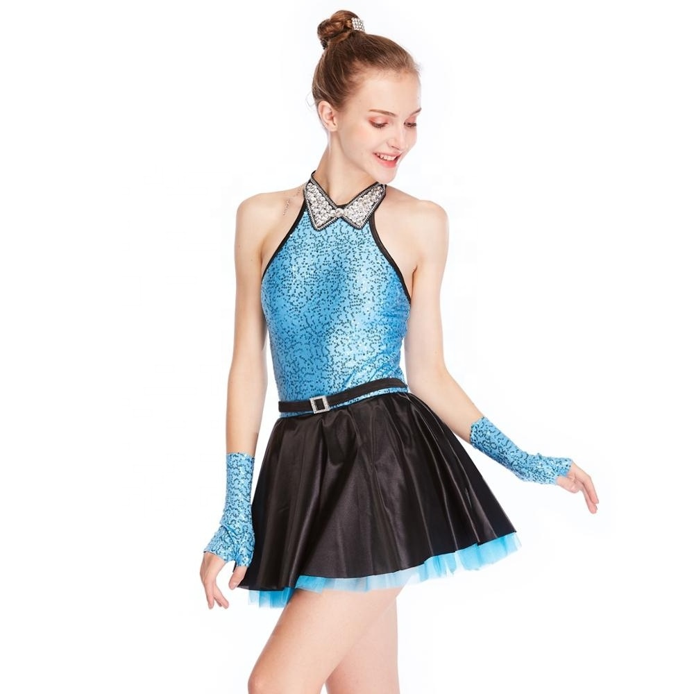 MiDee Jazz Dance Dress Sparkle Stage Dance Costumes Performance Wear