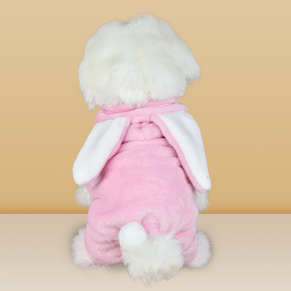 MIDEPET Factory Directly Sales Rabbit Pet Costume Plain Pink Color Yorkie Dog Clothes From China