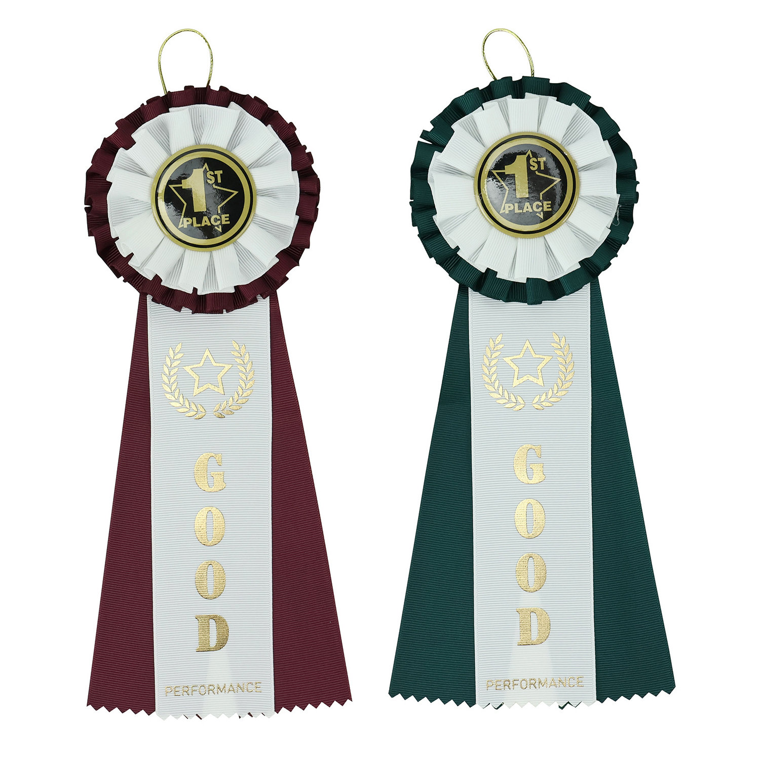 MIDI Colorful Rosette Ribbons Competition 1st 2nd 3rd Winners Award Badge WIth Lanyard for Horse Show or Wedding