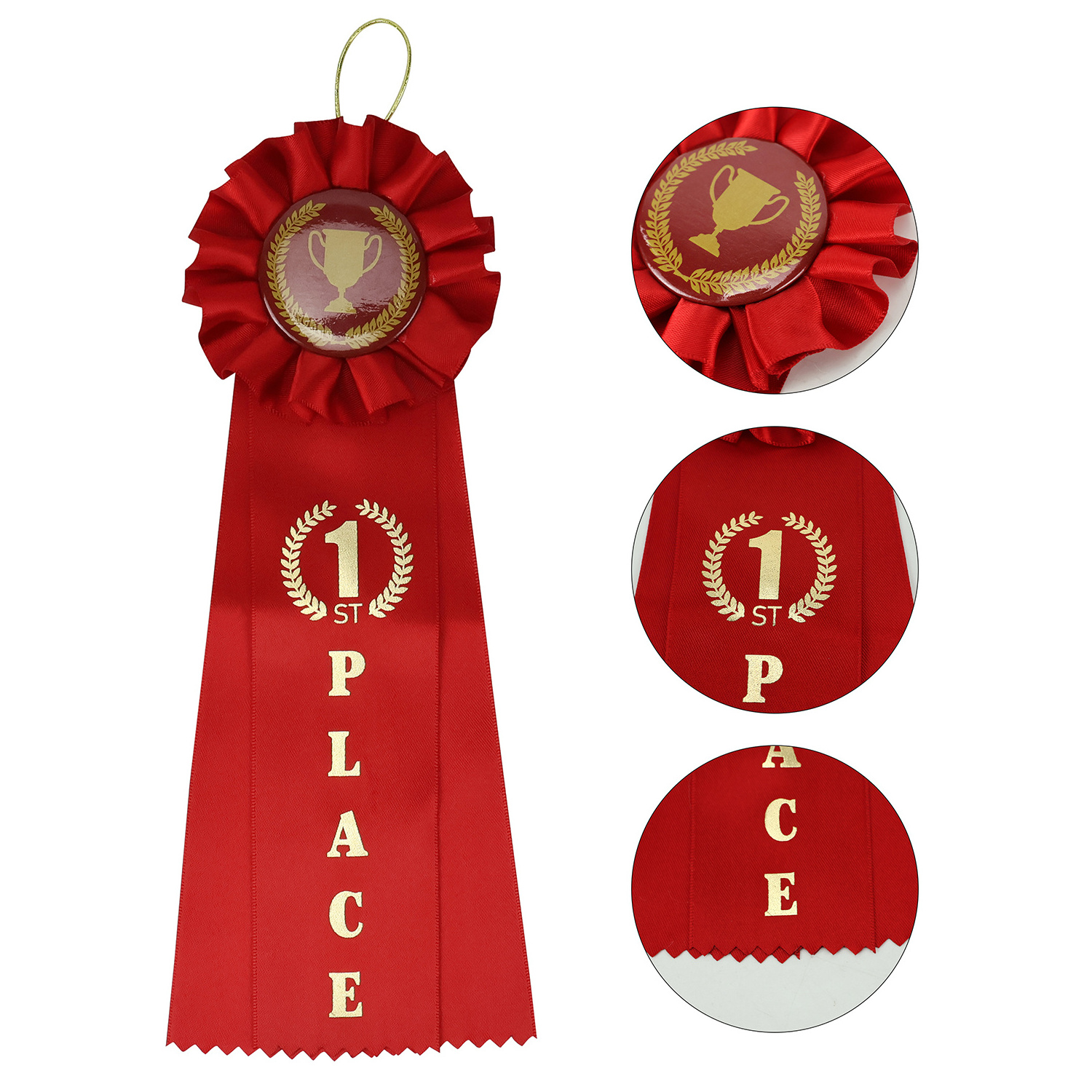 MIDI Colorful Rosette Ribbons Competition 1st 2nd 3rd Winners Award Badge WIth Lanyard for Horse Show or Wedding