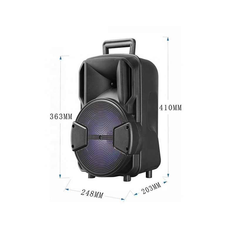 PK-10 8 Inch BASS Outdoor Portable Trolley DJ Speaker System With LED Light Blue Tooth Speaker Wireless DJ Sound Box Speakers