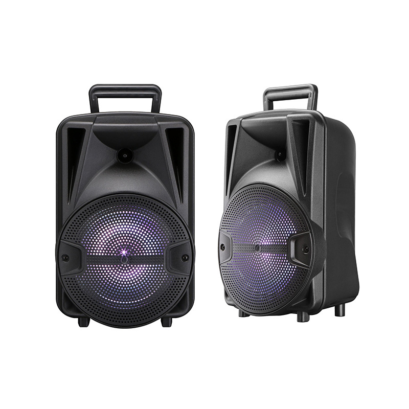 PK-10 8 Inch BASS Outdoor Portable Trolley DJ Speaker System With LED Light Blue Tooth Speaker Wireless DJ Sound Box Speakers