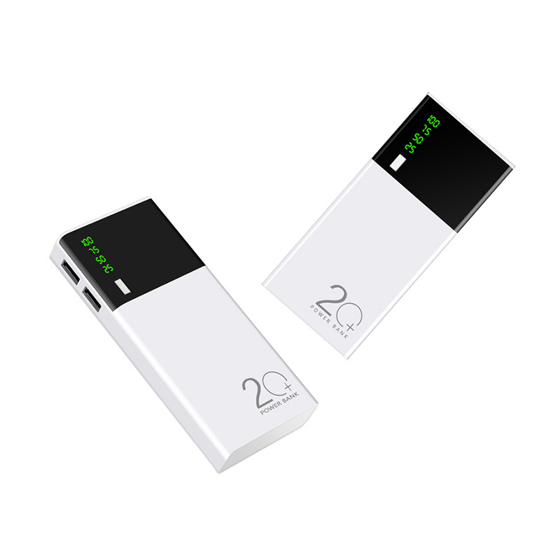 2021 New Product Slim Power Banks 20000mah  Smart Powerbank 20000 mah lcd mobile power bank 20000mAh