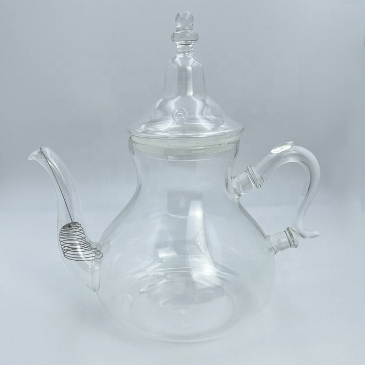 Teapot with Filter And Tealight Warm Glass Teapot Stovetop with Glass Infuser Morocco Glass Tea Kettle