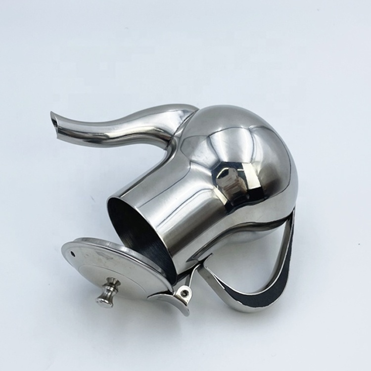 Stainless Steel Oil Pot 0.3L 0.6L Tea Pot Coffee Maker Capsule Bottom Induction Metal Mini Teapot for 1 or 2 Person