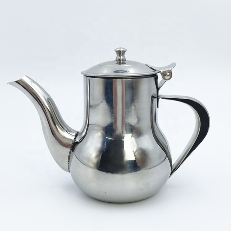 Stainless Steel Oil Pot 0.3L 0.6L Tea Pot Coffee Maker Capsule Bottom Induction Metal Mini Teapot for 1 or 2 Person