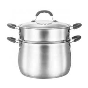 Stainless Steel Steamer For Cooking Steam Pots Food Vegetable Cooking Pan 2 Tier SS304 Steamer Morocco Couscous Pot