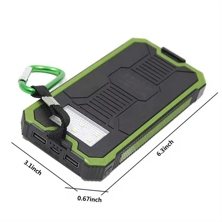 10000mAh Hand Crank Power Bank with Solar Panel Charger Mini Electric Generator Electric Power Banks Charging PowerBank 20000mAh