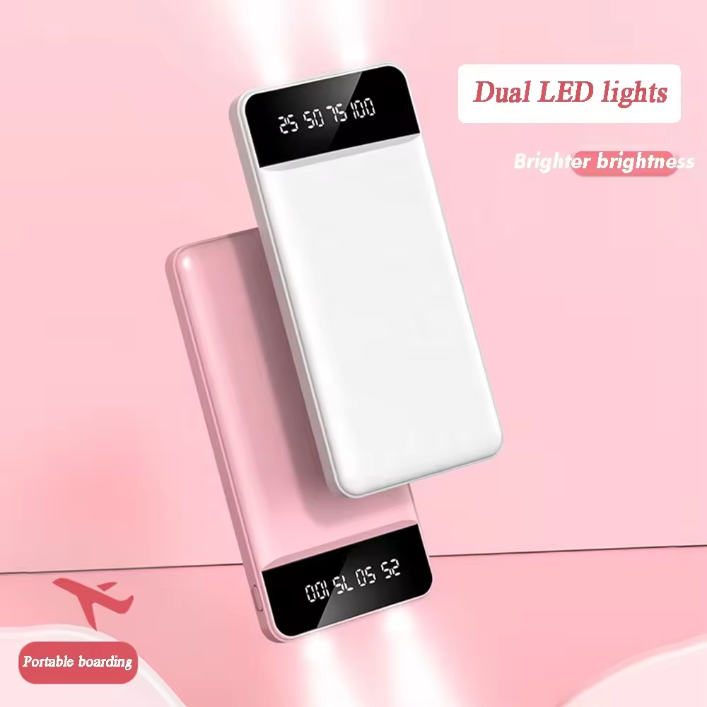 Best gifts new products 10000mah powerbank dual usb & lights portable power banks 20000mah Power Bank 30000mah for smart device