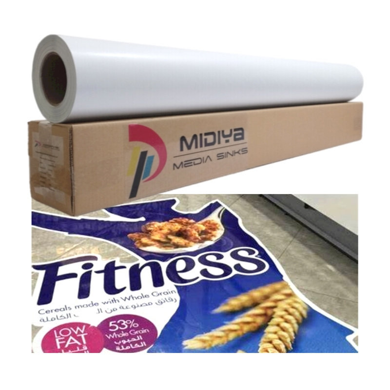 140g Eco Solvent Inkjet Digital Printing Adhesive Vinyl Roll White Permanent/Removable for PVC Paper Fabric Materials