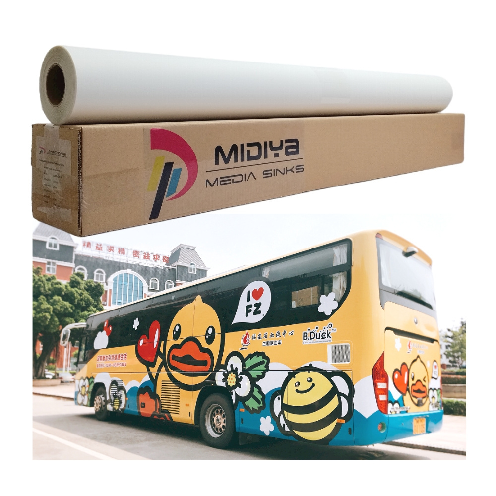 wholesale printing pvc self adhesive vinyl 120g 140g white glossy matte eco solvent printable self adhesive vinyl roll