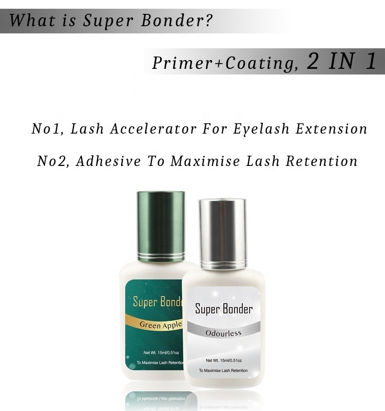 best selling lash super bonder adhesives super glue serum lash glue bonder  glue accelerator eyelash extension super bonder