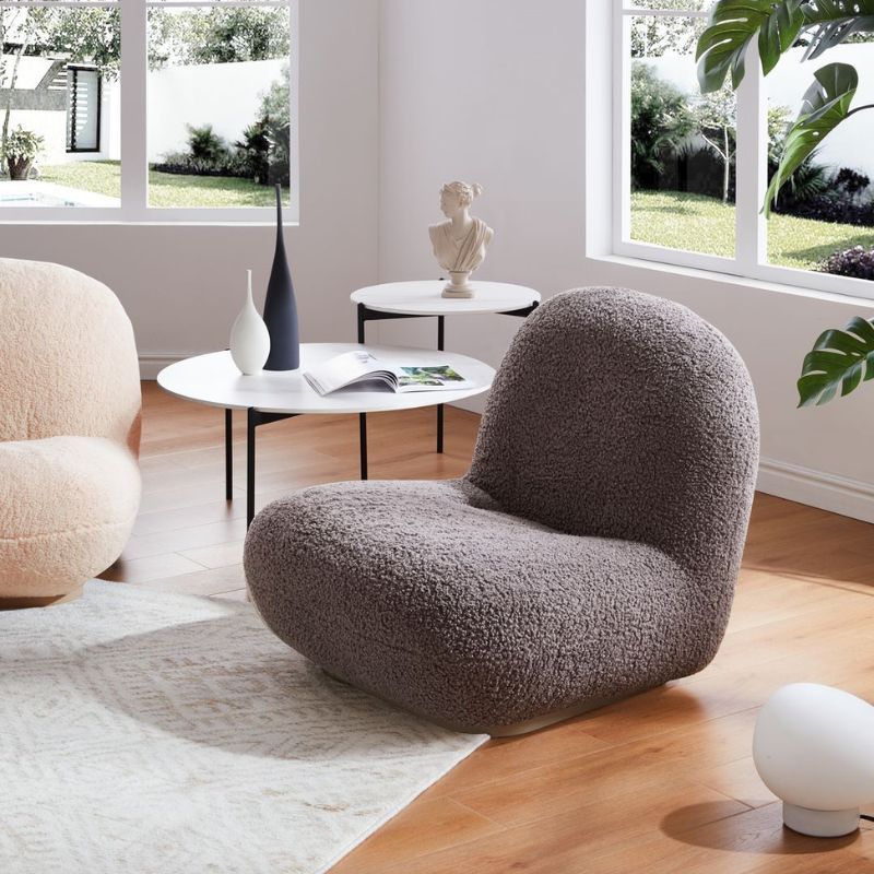 Factory Wholesale Boucle Fabric Sofa Chair Living Room Chairs Office Chairs