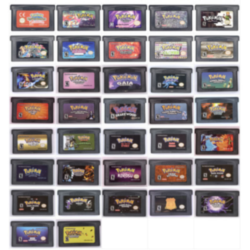 Video Game Cartridge Console Card for GBA GBC GB SP GBM NDSL Poke moned Game Card Series