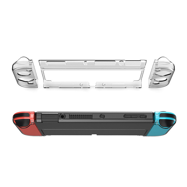 Host Crystal Shell Switch OLED Left And Right Handle Transparent Protection Hard Box Anti Falling Shell For Nintendo Switch OLED