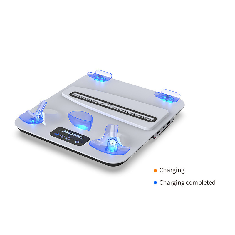 Multi-functional cooling base charging base PSVR2 controller base charger headphone hanger for PS5 Slim