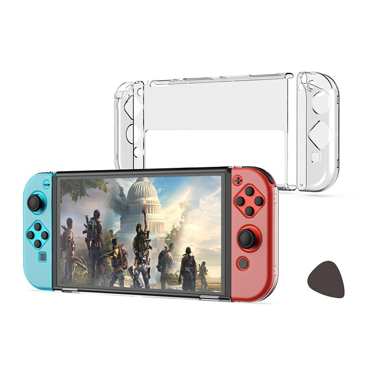 Host Crystal Shell Switch OLED Left And Right Handle Transparent Protection Hard Box Anti Falling Shell For Nintendo Switch OLED