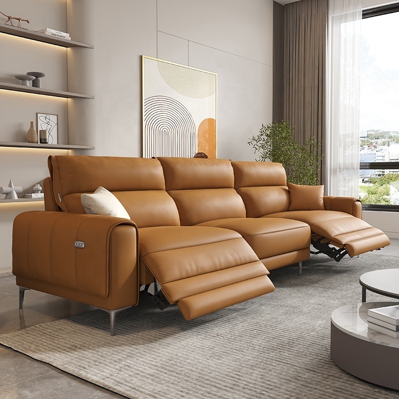 Down Sofa Set 1 Piece Sofa Sets Sufa Set L Shape Modern for Living Room Modern Electric Multifunctional Combination Seat Leather