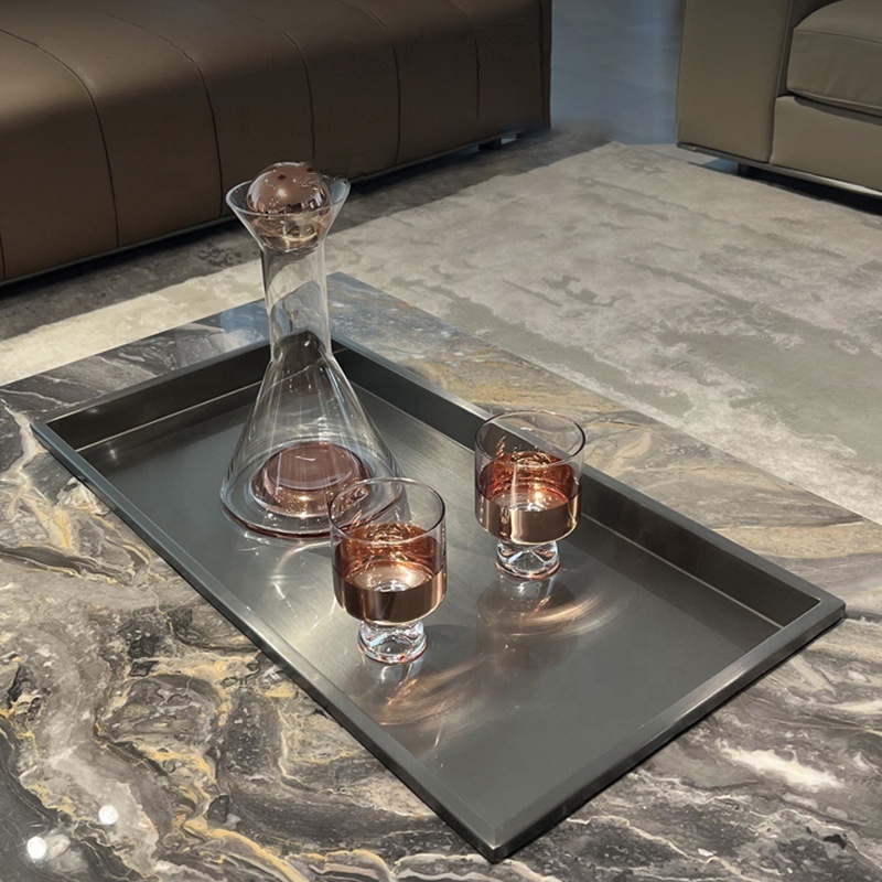 MIDOSO Italian light luxury modern design living room home furniture Marble square coffee table