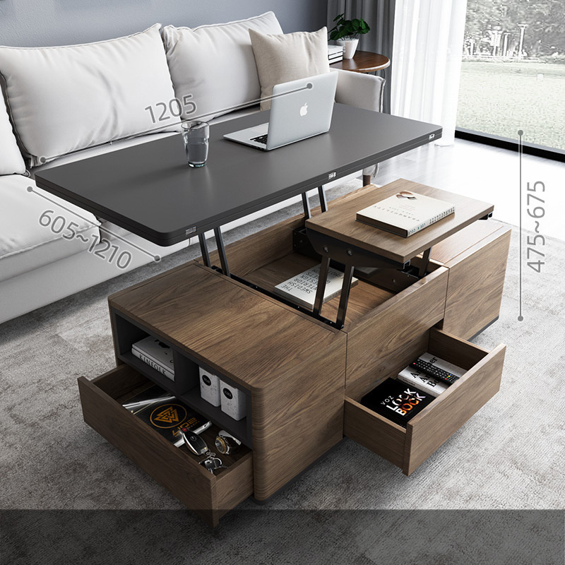 Multi-functional folding coffee table living room furniture small size lifting coffee table