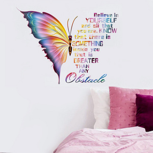 Self adhesive removable vinyl bedroom living room butterfly kids home decor wall decal stickers