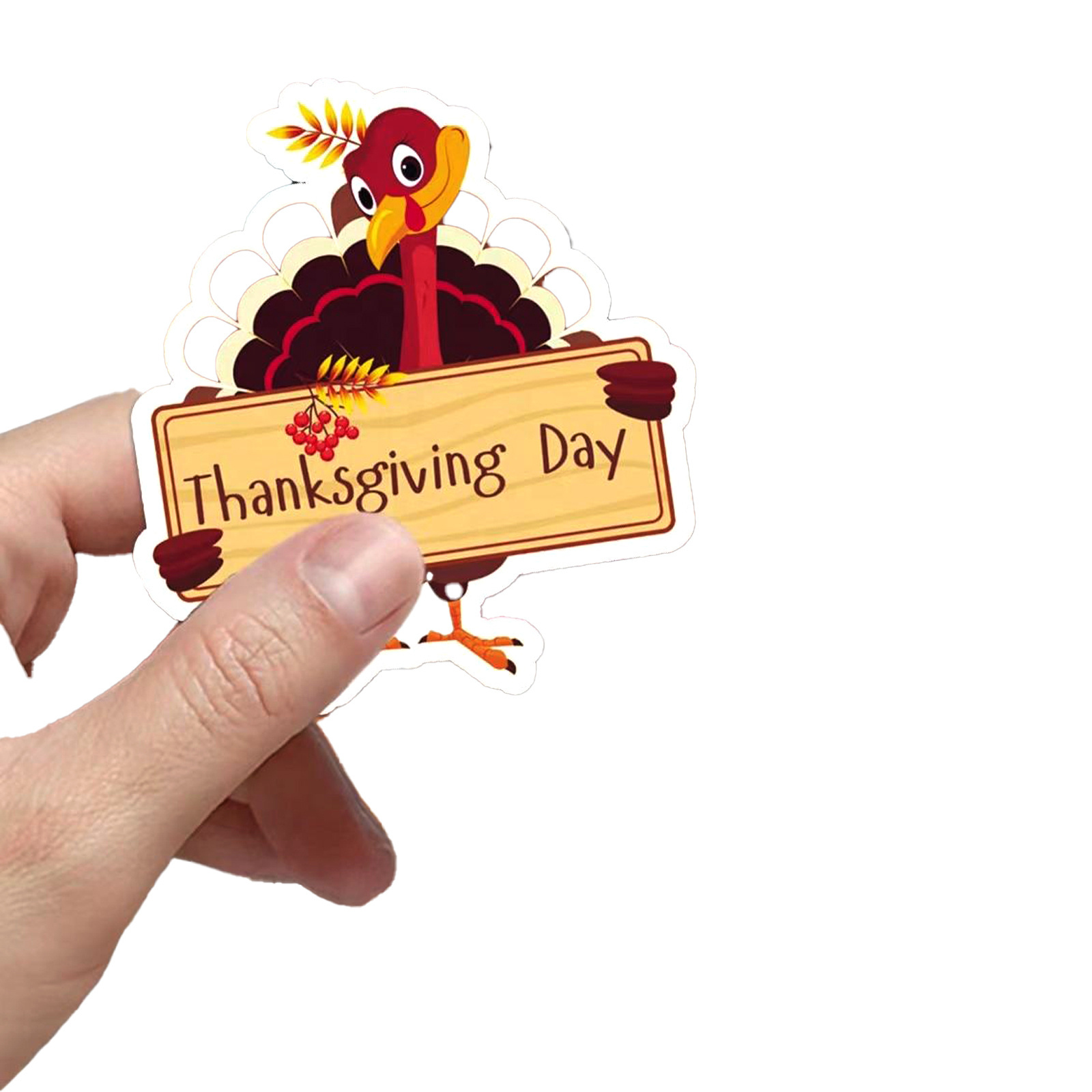 50pcs Thanksgiving Day Waterproof PVC Sticker Packs For Holiday Laptop Luggage Notebook Mobile Phone Bottle Cup Decoration