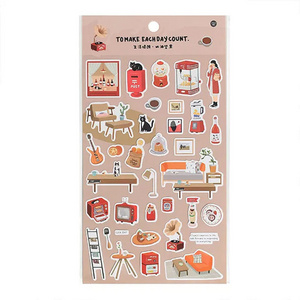 Paper 6 designs 1 pcs / set stickers foods series cute dailylife style kawaii decoration stickers pack for Diary Scrap Book