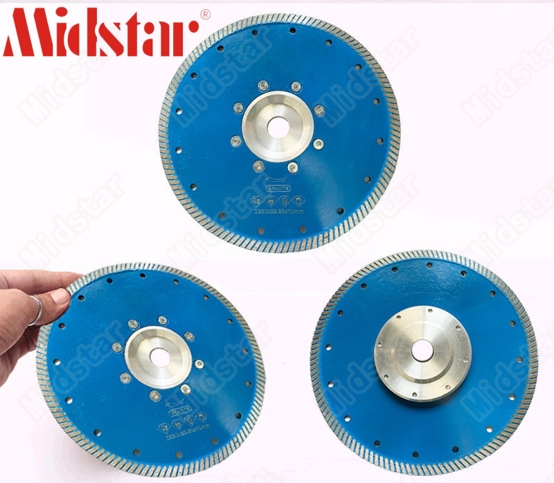 Midstar 230mm Granite Turbo Saw Blade Diamond Continuous Rim Cutting Wheel Hot Pressed Cutting Disc