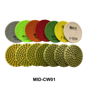 4inch  Sharp Type  Wet  Diamond Bond Resin Wet Flexible Polishing Pad  Fpr Concrete terrazzo  Floor Polishing