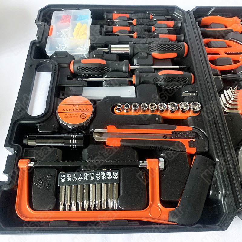 Midstar 102 pcs woodworking electrician manual hardware toolbox set gift kit home use hardware kit maintenance hand tools kit