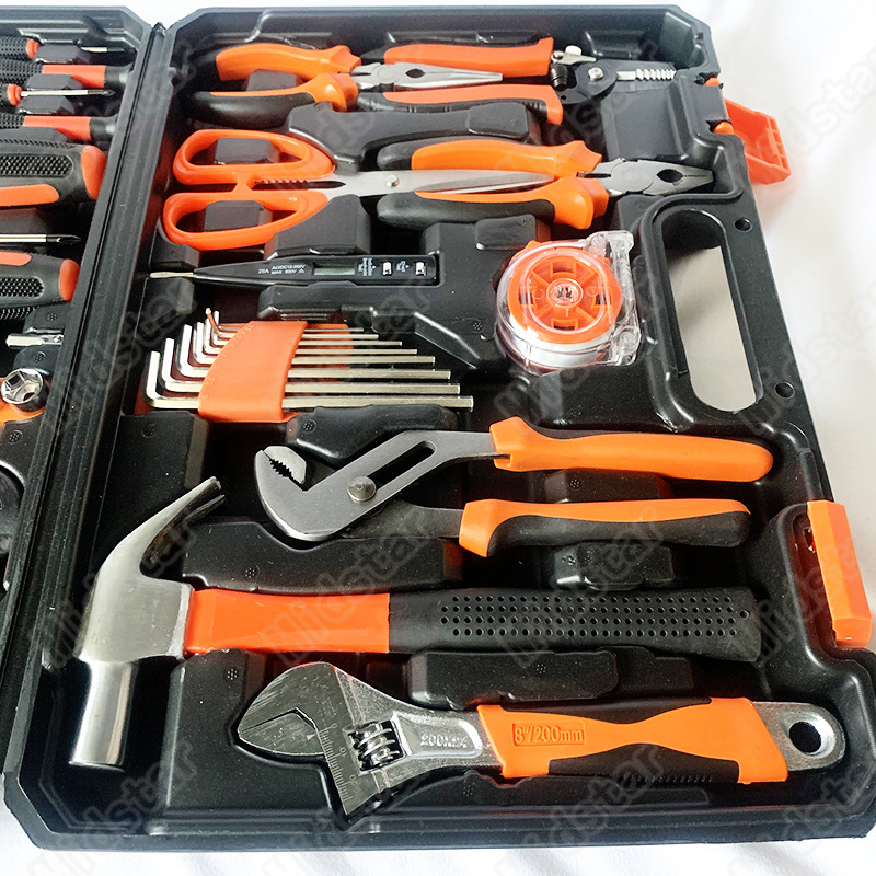 Midstar 102 pcs woodworking electrician manual hardware toolbox set gift kit home use hardware kit maintenance hand tools kit