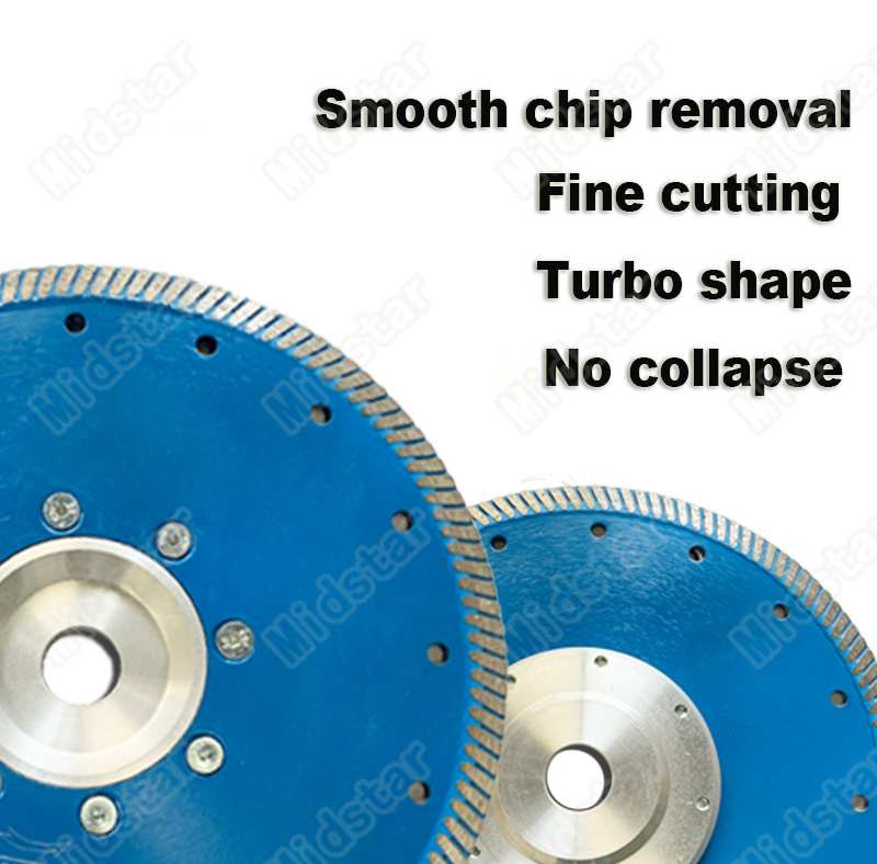 Midstar 230mm Granite Turbo Saw Blade Diamond Continuous Rim Cutting Wheel Hot Pressed Cutting Disc