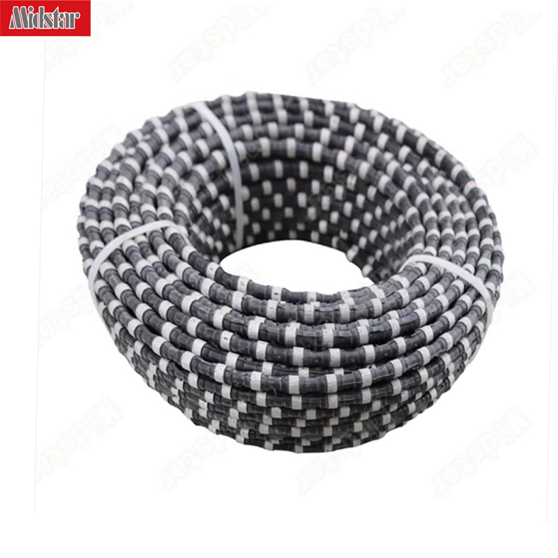 Midstar long life span sinter wire saw diamond beaded rope cutting wire saw for granite block cutting quartz stone