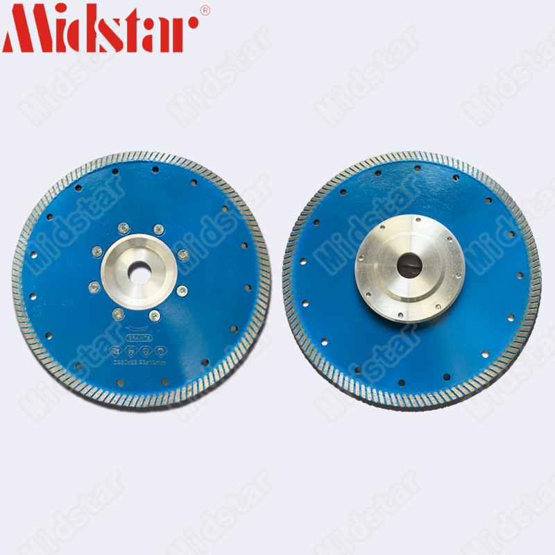 Midstar 230mm Granite Turbo Saw Blade Diamond Continuous Rim Cutting Wheel Hot Pressed Cutting Disc