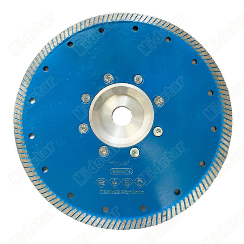 Midstar 230mm Granite Turbo Saw Blade Diamond Continuous Rim Cutting Wheel Hot Pressed Cutting Disc