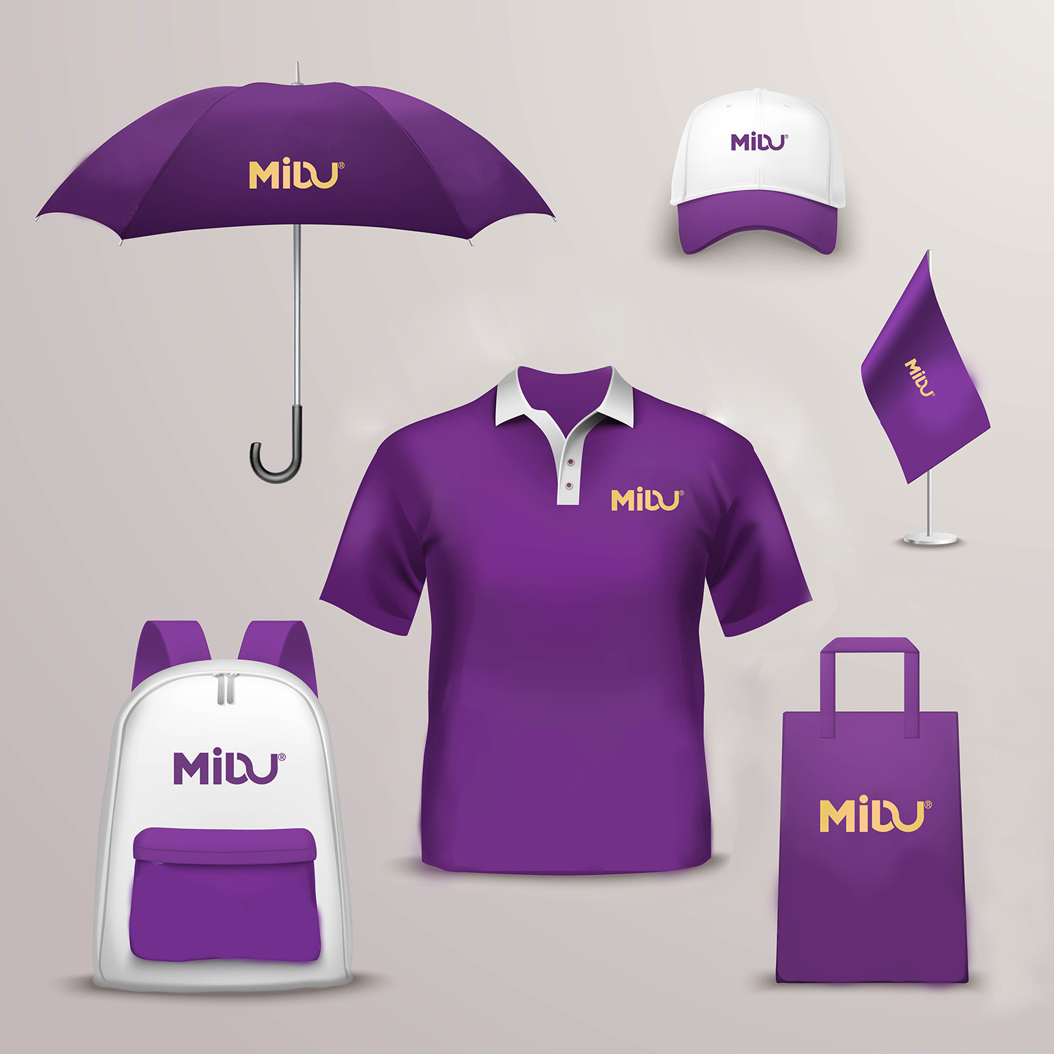 Custom promotional drawstring bag/umbrella/lanyard/water bottle/mug promotional gift set