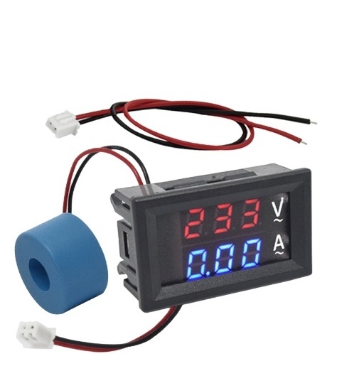 0.56'' Digital LCD Voltmeter Ammeter AC 60-500V 10A 50A 220V Voltage Current Meter Tester Detector Current Transformer